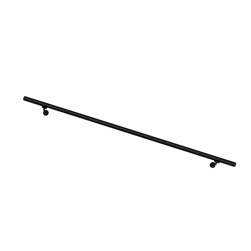 Weatherables 6 ft. L x 1.5 in. D Textured White Aluminum ADA Rail/Grab Bar Wall Return Kit