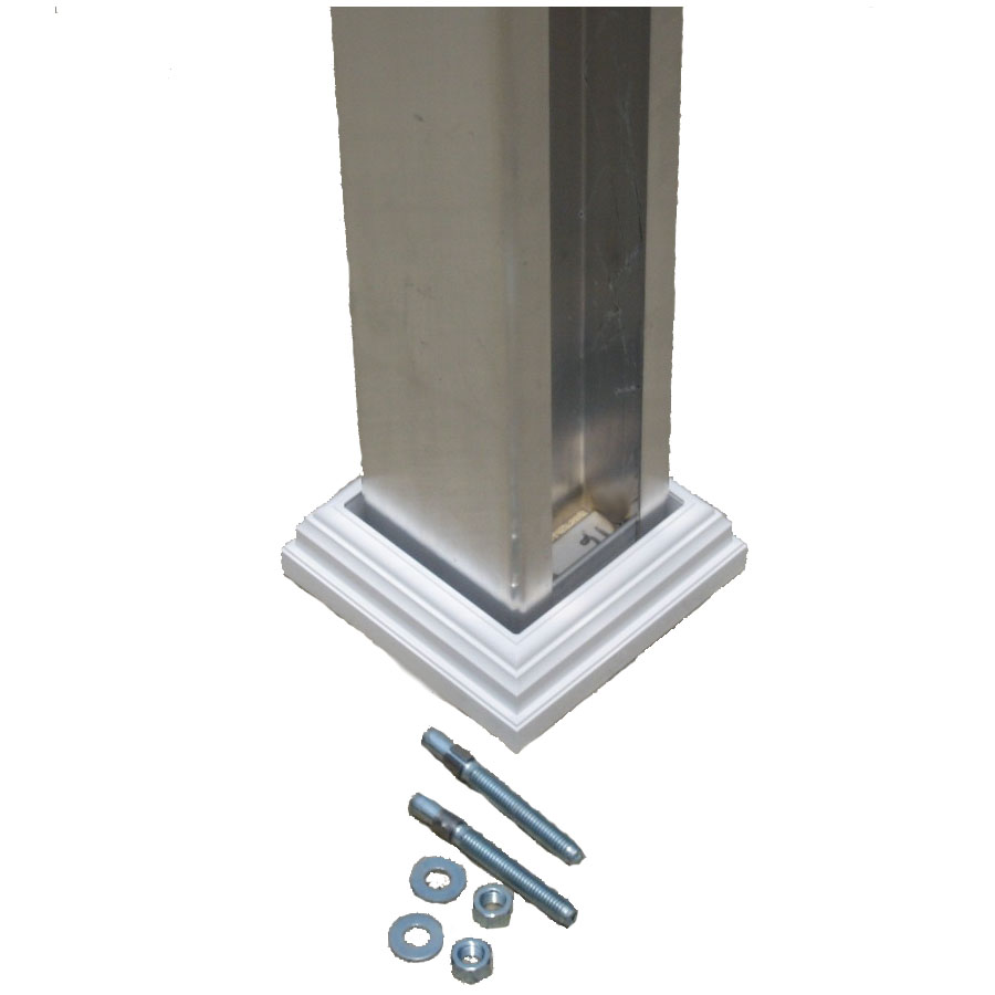 Concrete Vinyl Fence Post Mount 5" x 5" x 54" Accessories Weatherables