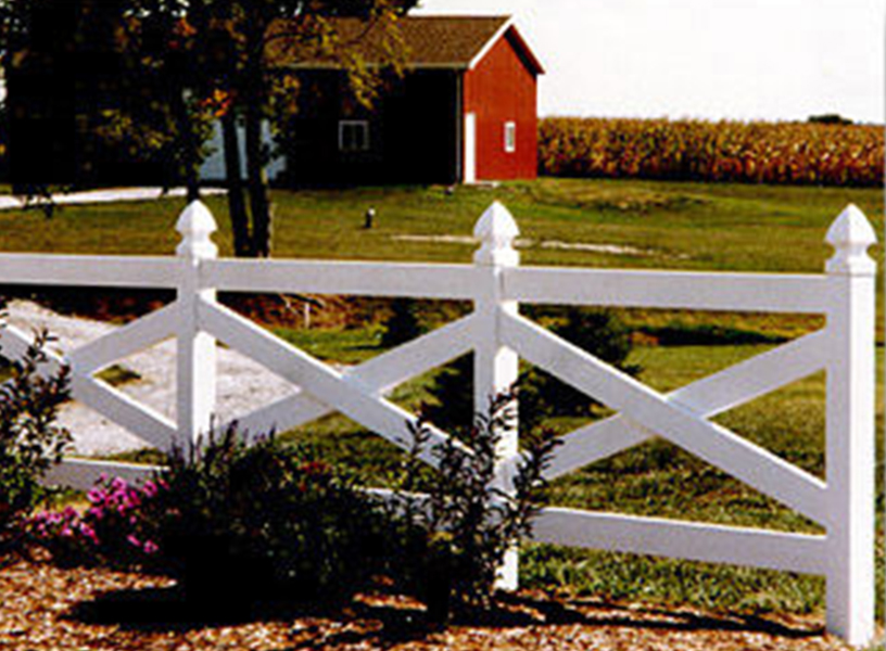 Crossbuck Fence PVC Horse Fencing Horse Vinyl Fencing