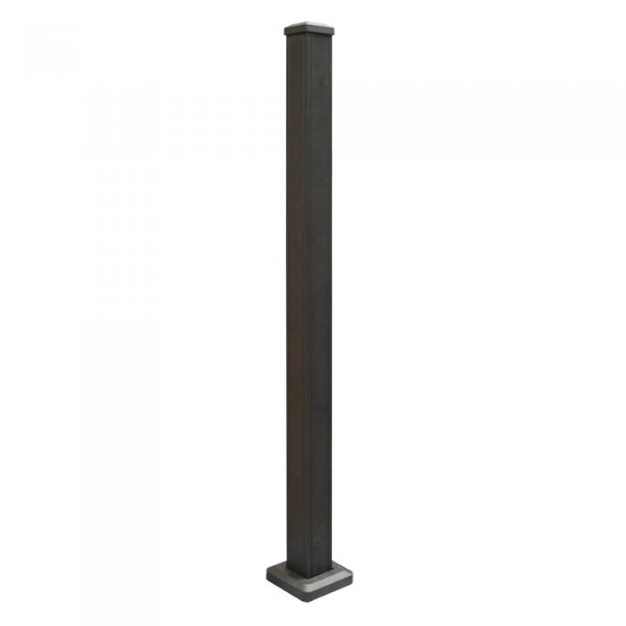 Weatherables Stanford 2.5 in. x 2.5 in. x 54 in. Textured White Aluminum Post Kit