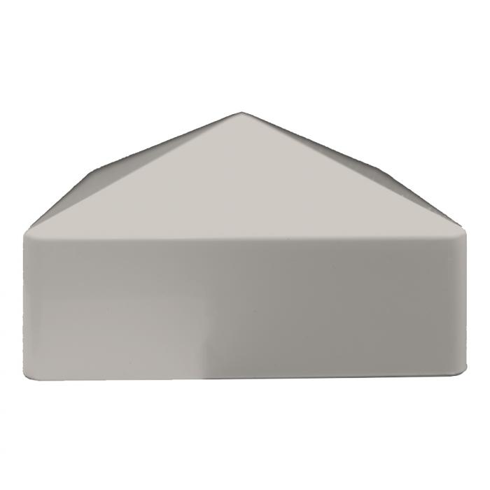 Weatherables 4 in. x 4 in. Khaki Vinyl External Pyramid Post Cap
