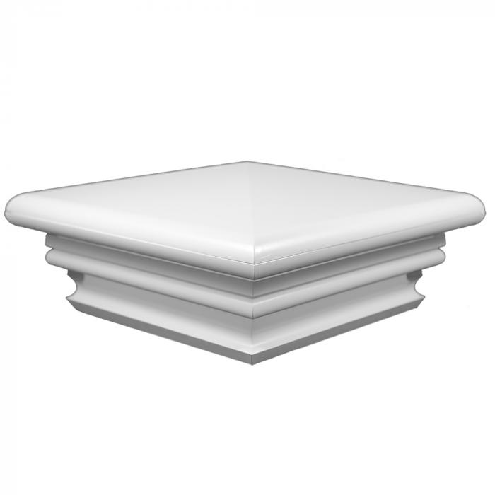 Weatherables 4 in. x 4 in. Khaki Vinyl Federation Post Cap