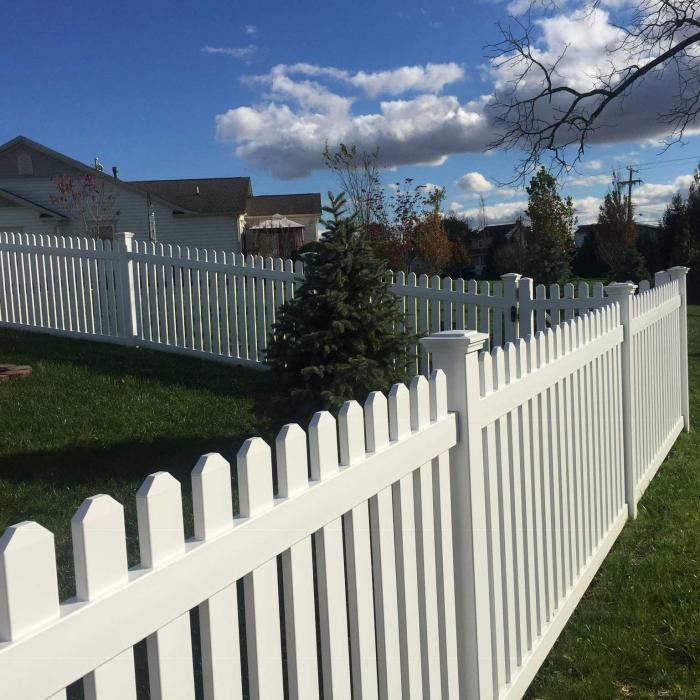 Provincetown Fence Long Ways From Top Extending Out of Frame of Yard