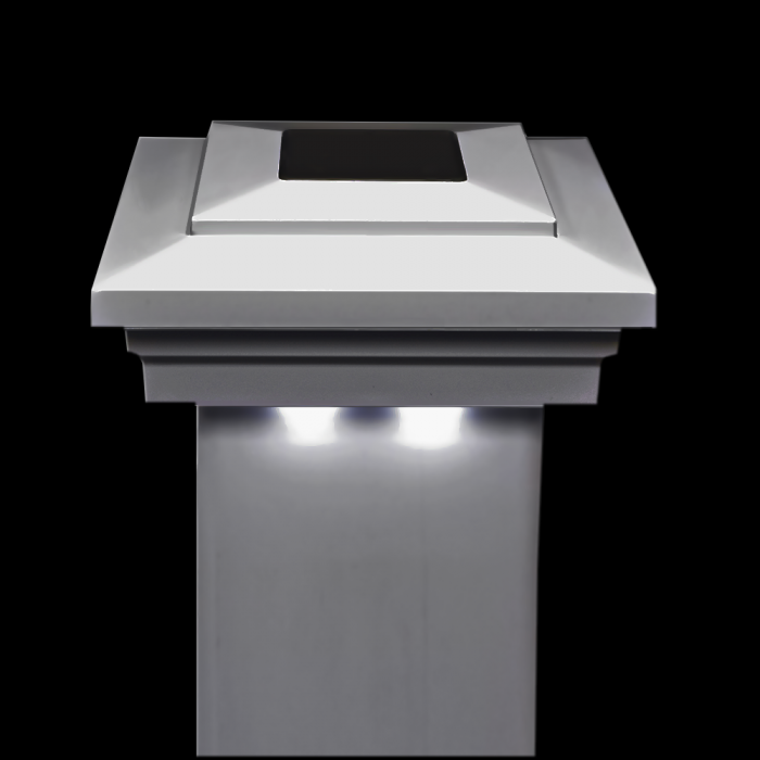 Cape May Downward Solar Post Cap Lights Weatherables