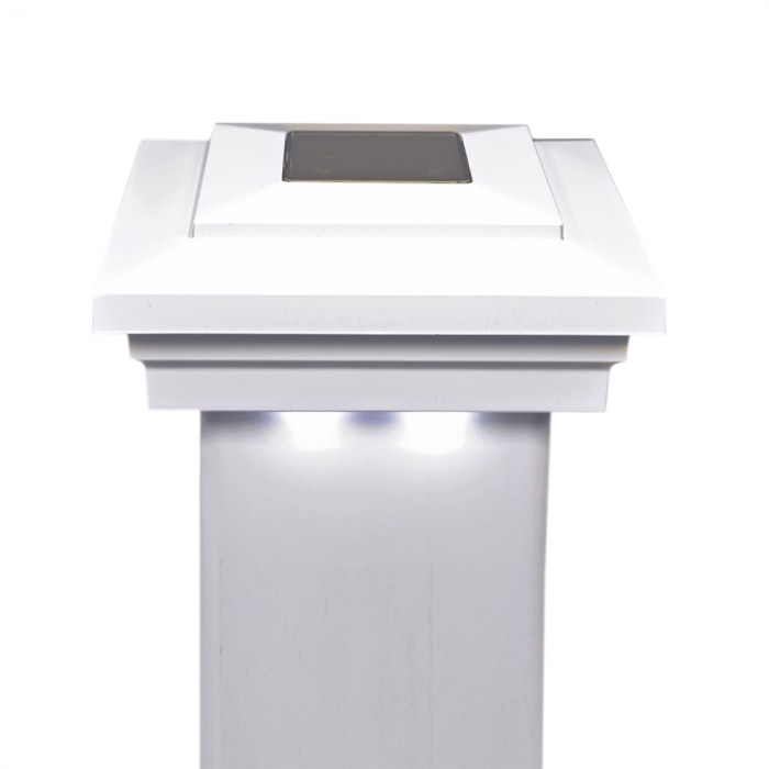 Cape may downward outlet solar post cap