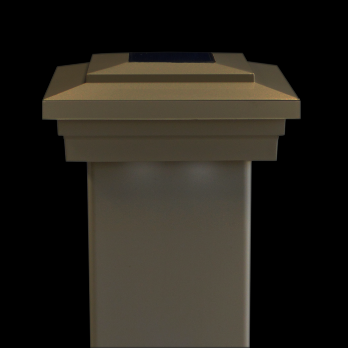 Cape May Downward Solar Post Cap Lights Weatherables