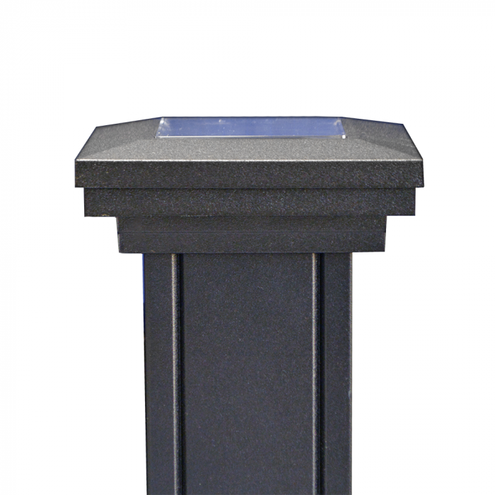 Led solar sales post caps