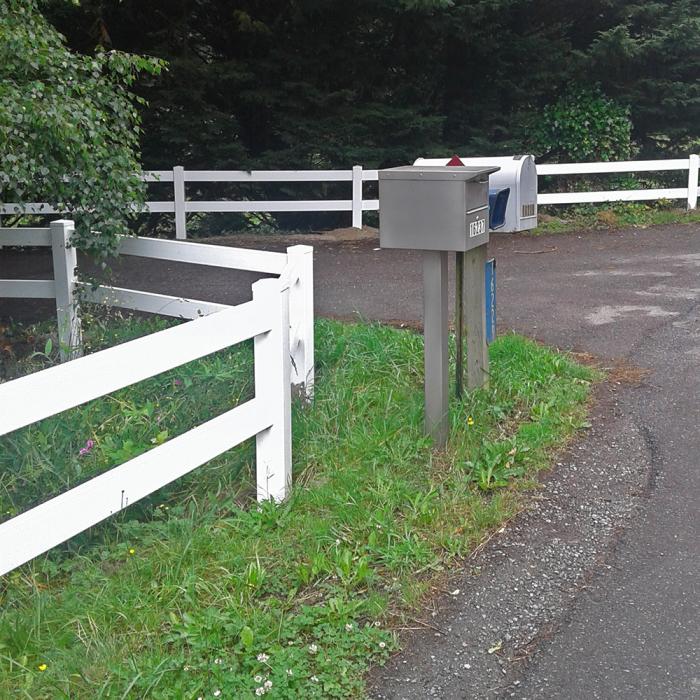 2 Rail Horse Fence by Mailbox