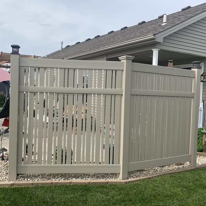 Weatherables Davenport 5 ft. H x 6 ft. W White Vinyl Semi-Privacy Fence Panel Kit
