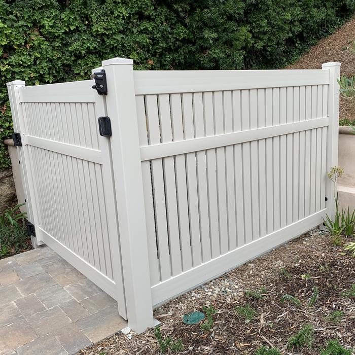 Huntington semi-privacy fence with gate