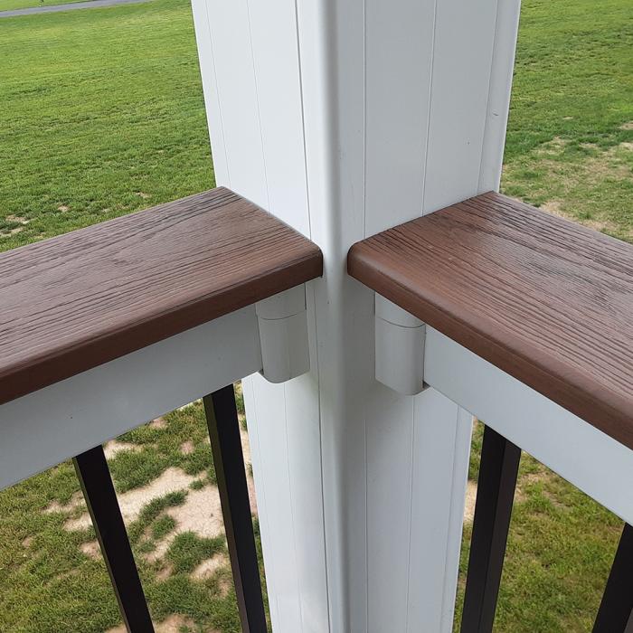Derby deck board railing corner