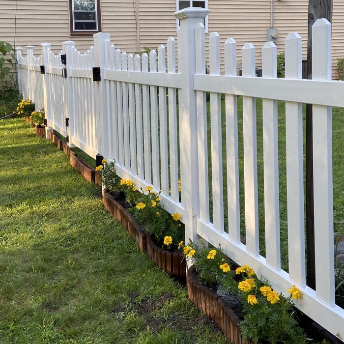 Ellington picket fence from right to left with sunset light