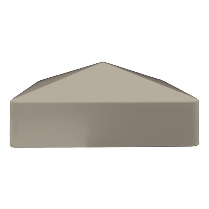 Weatherables 4 in. x 4 in. Khaki Vinyl External Pyramid Post Cap