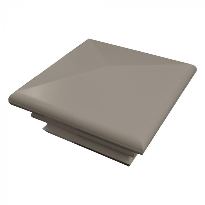 Weatherables 5 in. x 5 in. Khaki Vinyl Federation Post Cap