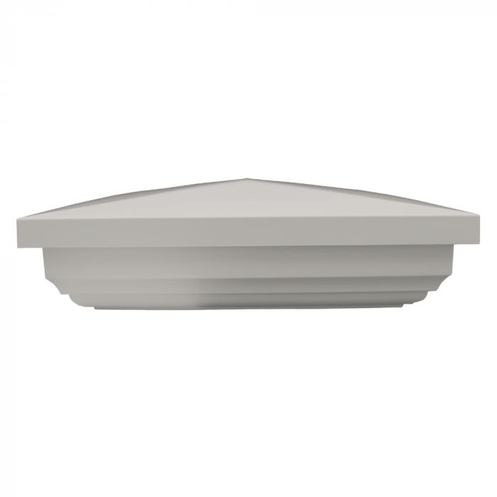 Weatherables 5 in. x 5 in. White Vinyl Pyramid New England Post Cap