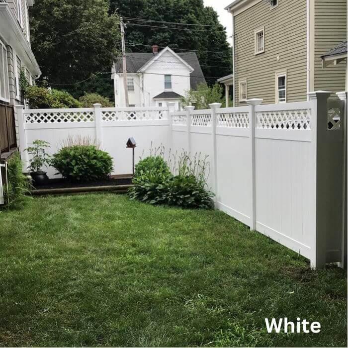 White sales lattice fence