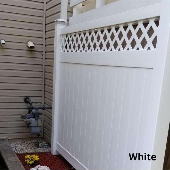 Weatherables Ashton 7 ft. H x 8 ft. W Tan Vinyl Privacy Fence Panel Kit