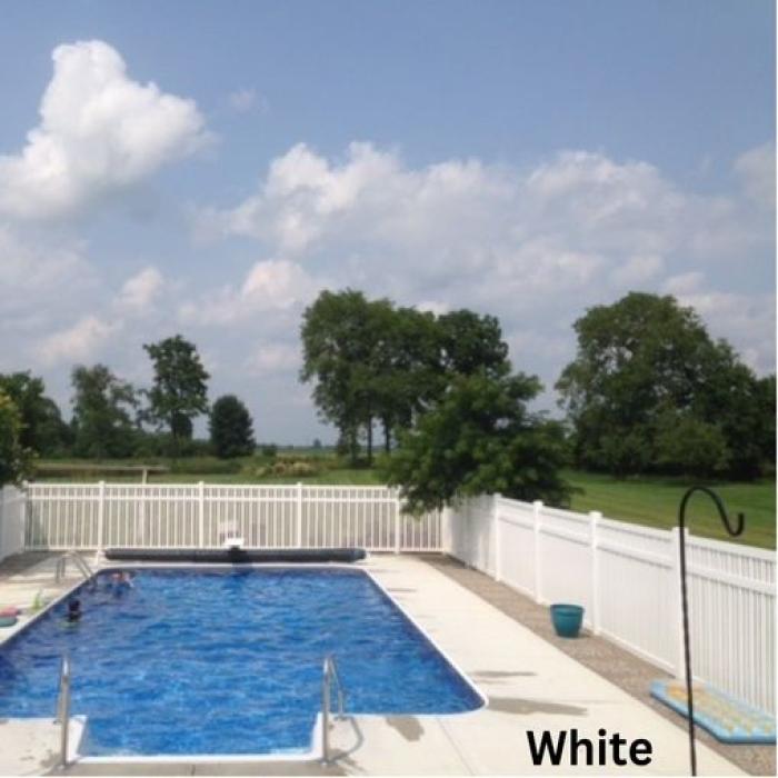 Weatherables Atlantis 5 ft. H x 8 ft. W White Vinyl Pool Fence Panel