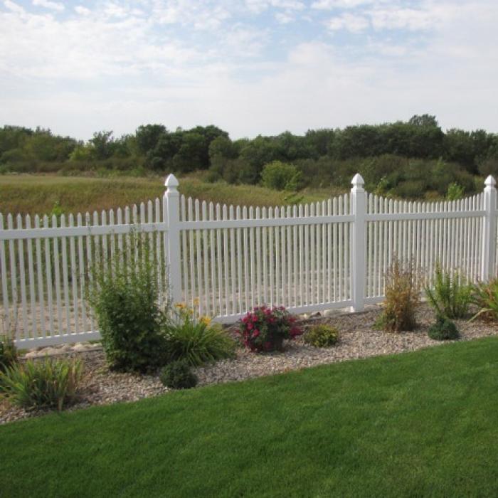 Barrington picket fence along property line