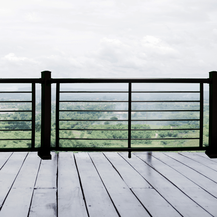 Weatherables Georgetown 36 in. H x 72 in. W Textured Black Aluminum Rod Stair Railing Kit