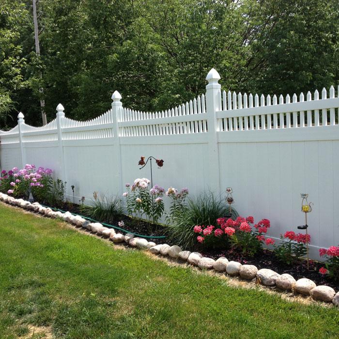 Weatherables Halifax 6 ft. x 8 ft. White Vinyl Privacy Fence Panel Kit