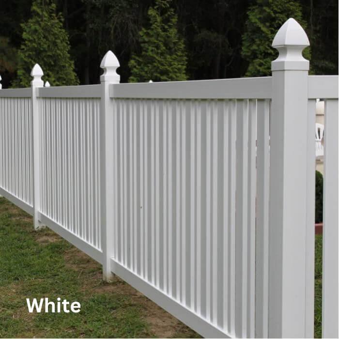 Weatherables Sarasota 4x8 White Vinyl Pool Fence Panel