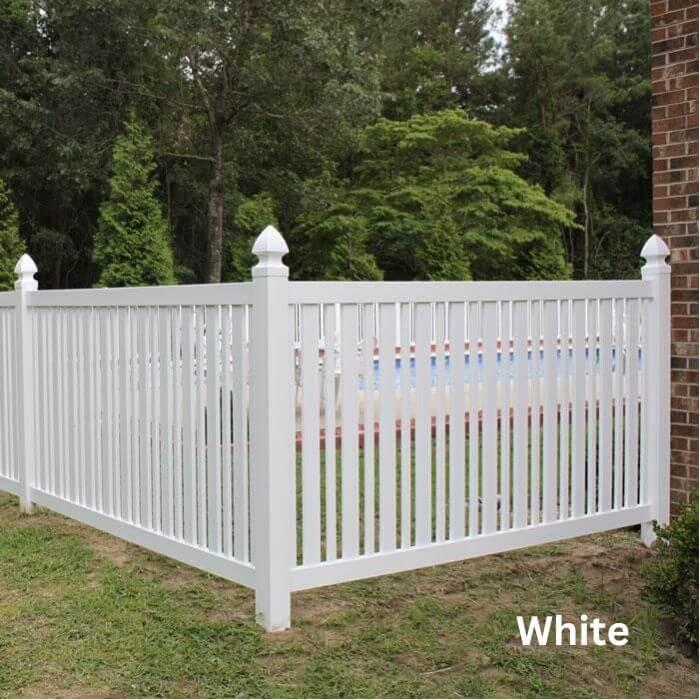Weatherables Sarasota 4x8 White Vinyl Pool Fence Panel