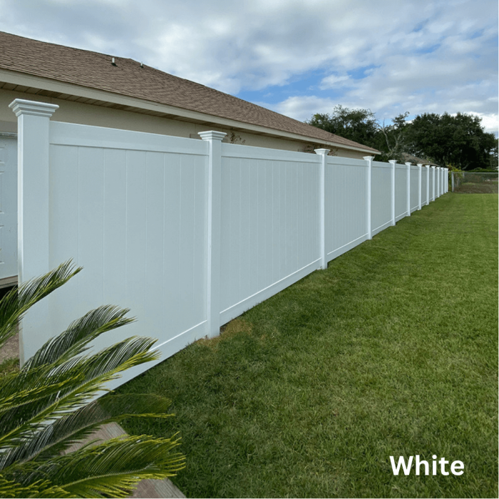 Weatherables 4 in. x 4 in. x 6 ft. White Vinyl Fence 3-Way Post