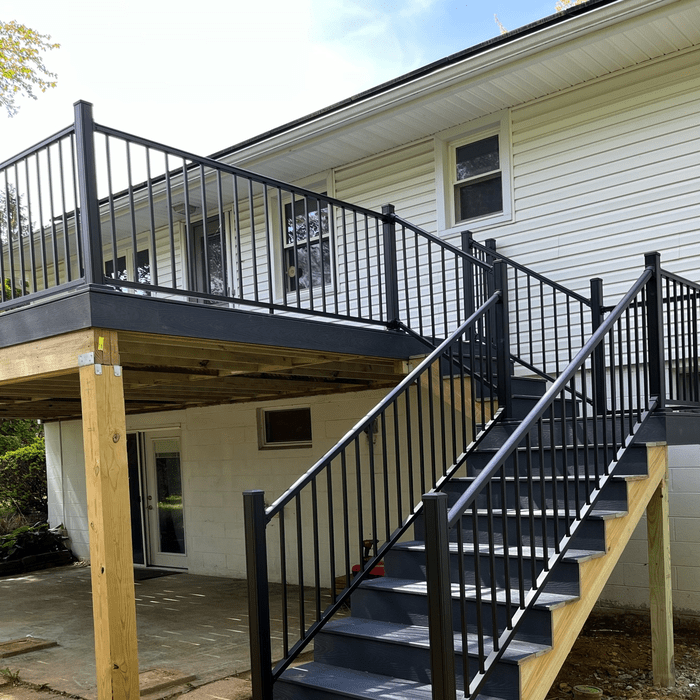 Stanford Black Deck and Stairs From Angle
