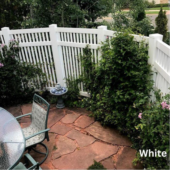 Weatherables Williamsport 8 ft. W x 5 ft. H White Vinyl Pool Fence Double Gate