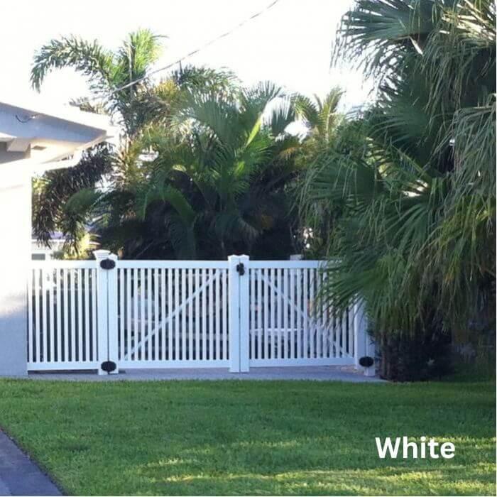 Weatherables Williamsport 4 ft. H x 8 ft. W White Vinyl Pool Fence Panel