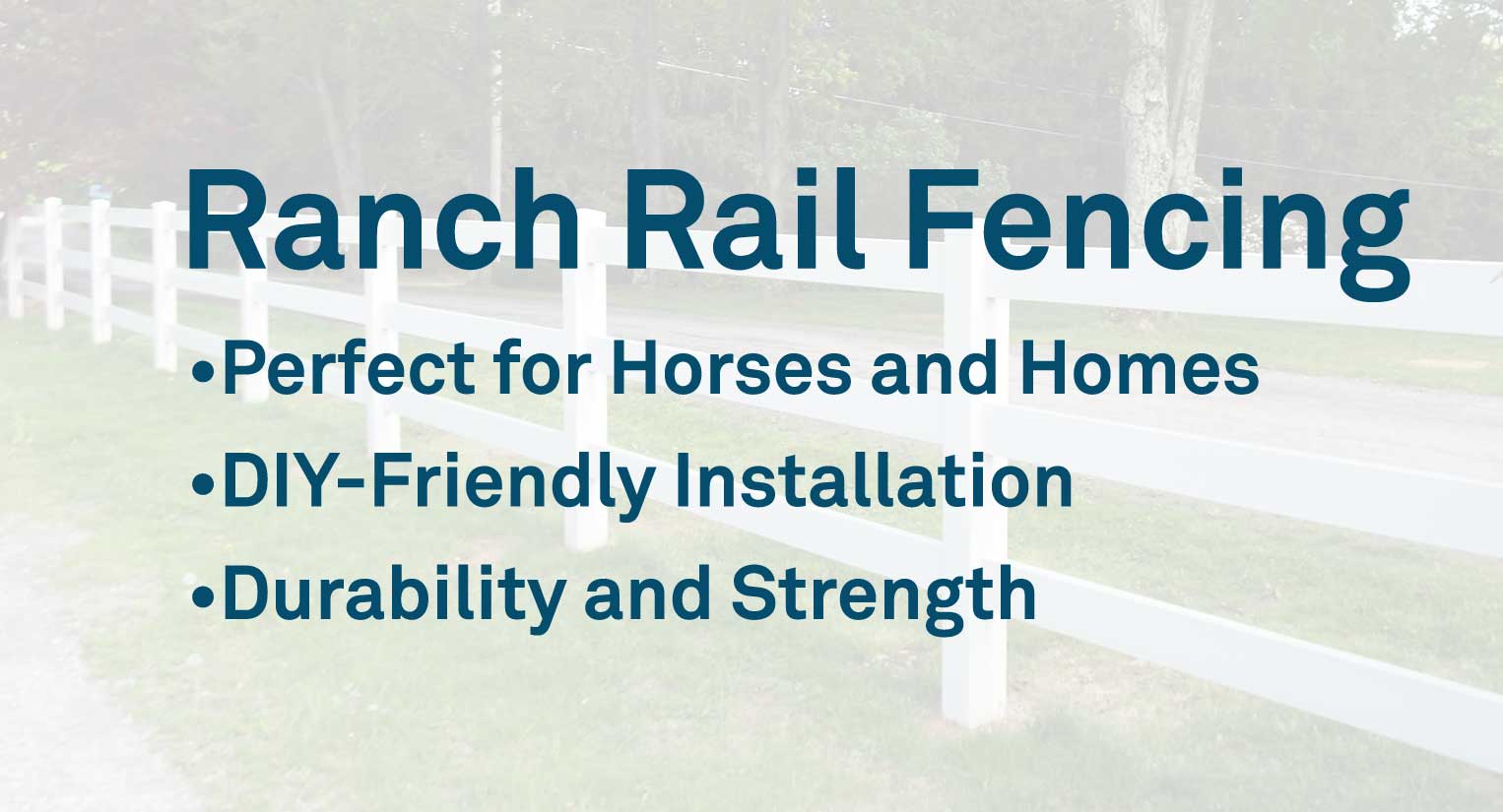 Weatherables Ranch Rail Fencing - Perfect for Horses and Homes - DIY Friendly Installation - Durability and Strength