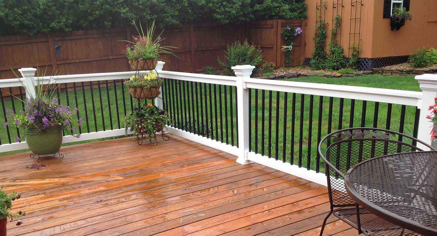 Timbertech Radiance Rails And Vinyl Xlm Deck In St Louis Wildwood Area Deck Railing Design Outdoor Stair Railing Decks And Porches