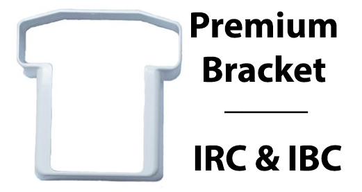 Vinyl Railing - Premium Straight T Rail Bracket - IRC & IBC