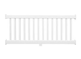 Greenwich vinyl railing stock photo